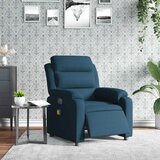  Električni masažni naslonjač Plava baršunasti | shoptok.hr