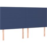 The Living Store posteljno vzglavje 4 kosa moder 100x5x78/88 cm blago - vzglavje, (21418589) | Shoptok.si