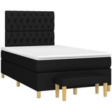 vidaXL Box spring postelja z vzmetnico črna 120x190 cm blago Cene
