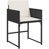  9-dijelni vrtni blagovaonski set s jastucima crni od poliratana | shoptok.hr