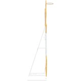 vidaXL Osvetljen kot Toplo bela 116 x 29 x 158,5 cm Poliester | Shoptok.si