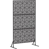  Zaslon za privatnost 100 x 50 x 180 cm Čelik Crna | shoptok.hr