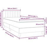 Box spring postelja z vzmetnico temno modra 100x210 cm žamet, (21792299) | Shoptok.si