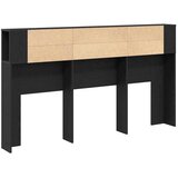  Glava kreveta s ormarićem Crni hrast 180 x 18,5 x 102,5 cm | Eponuda.com
