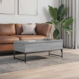 Stolić za kavu siva boja hrasta 100x50x40 cm od drva i metala | shoptok.hr
