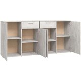  Komoda siva boja betona 160 x 36 x 75 cm od iverice | shoptok.hr