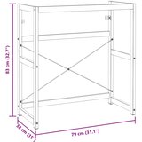  Okvir za kupaonski umivaonik bijeli 79 x 38 x 83 cm željezni | shoptok.hr