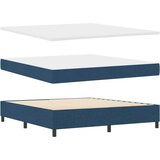  s opruga kutije s jastukom Plava 200 x 180 cm tkanina | shoptok.hr