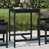 The Living Store Vrtna miza črna 82,5x82,5x110 cm trdna borovina - Vrtna Miza, (21475659) | Shoptok.si