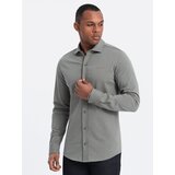 Ombre Men's cotton REGULAR single jersey knit shirt - light khaki | shoptok.hr