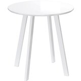 Nesta Okrogla jedilna miza, kuhinjska miza, stranska miza, bele barve, poševne noge, 72x72x75 cm, za jedilnico in kuhinjo, (5000493604) | Shoptok.si