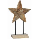 vidaXL Božićna zvijezda Smeđa 30 x 5 x 45 cm Čvrsto teak drvo | shoptok.hr