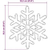 vidaXL Božični snežak med 156 LED Modra 55.5 x 55.5 x 0.75 cm PVC | Shoptok.si