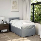  Box spring krevet s madracem svjetlosivi 90x190 cm od tkanine | shoptok.hr