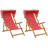  Ležaljka 2 pcs 3 Pozicija Čvrsto drvo eukaliptusa Crvena | shoptok.hr
