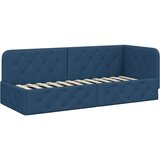 vidaXL kutni okvir kreveta s madracem plava 80 x 200 cm tkanina | shoptok.hr