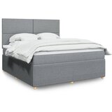 vidaXL Krevet s oprugama i madracem svjetlosivi 180x200 cm od tkanine | shoptok.hr