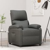 vidaXL Naslanjač iz temno sivega blaga | Shoptok.si