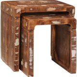 vidaXL Konec mize večbarvno trden predelan les | Shoptok.si