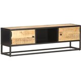 TV ormarić s izrezbarenim vratima 130x30x40 cm grubo drvo manga | shoptok.hr