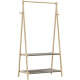 vidaXL Stojalo za oblačila s policami 96x45,5x150,5 cm bambus | Shoptok.si