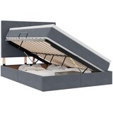  LED krevet za pohranu s madracem Tamnosiva 140 x 190 cm Baršun | shoptok.hr
