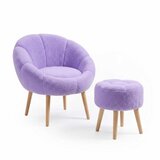 Atelier Del Sofa Set stolica i taburea, 2 dijela, boja lavande | Eponuda.ba