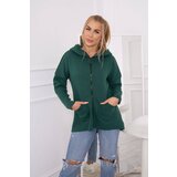 Kesi Insulated sweatshirt with a longer back and pockets dark green Cijene