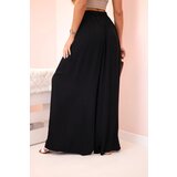 Kesi Włoski Women's wide trousers with elastic waistband black | shoptok.hr