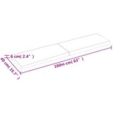 Stolna ploča tamnosmeđa 160x40x(2-6) cm obrađena hrastovina | shoptok.hr