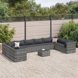  The Living Store Vrtna sedežna garnitura 11-delna z blazinami siva poli ratan - Vrtna Sedežna Garnitura, (21479575) | Shoptok.si