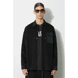 Maharishi Košulja od samta Hemp Cord Utility Shirt boja: crna, relaxed, s klasičnim ovratnikom, 4566.BLACK