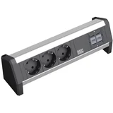 Desk 1 power extension 3 AC outlet(s) Black