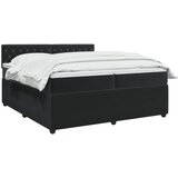  Boxspring krevet s madracem Crna 200 x 200 cm Baršun | shoptok.hr