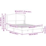  Krevetna konstrukcija s uzglavljem Plava 160 x 200 cm Baršun | shoptok.hr
