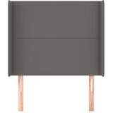 Uzglavlje s ušima sivo 103x16x118/128 cm od umjetne kože | shoptok.hr