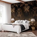  Foto tapeta - Baroque Ornaments in Patinated Gold and Browns: Retro Motif 300x210 Standard | shoptok.hr