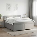  Boxspring krevet s madracem Svjetlosiva 160 x 200 cm Tkanina | shoptok.hr