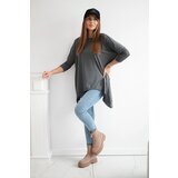 Kesi Oversize blouse in graphite melange | Shoptok.si
