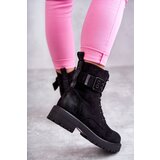 Boto Women's Lace-up Suede Flat Heel Boots Black Firmina | Shoptok.si
