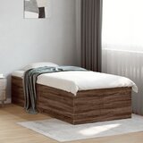 Maison Chic Posteljni okvir - Enojna postelja - Postelja za odrasle rjav hrast 90x190 cm inženirski les-J8883, (21770234) | Shoptok.si