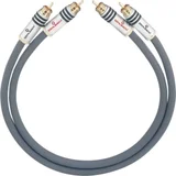Cinch audio priključni kabel [2x muški cinch konektor - 2x muški cinch konektor] 0.50 m antracitna boja pozlaćeni kontakti NF 14 MASTER