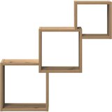  Kockaste zidne police boja hrasta 68x15x68 cm konstruirano drvo | shoptok.hr