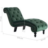 vidaXL Počivalnik iz zelenega žameta | Shoptok.si