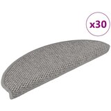 vidaXL Samolepilne preproge za stopnice sisal 30 kosov 65x21x4 srebrne | Shoptok.si