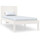  Posteljni okvir bel iz trdnega lesa 75x190 cm 2FT6, (20903878) | Shoptok.si