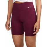 Nike ONE DF MR 7IN SHRT W Ženske sport kratke hlače, boja vina, veličina