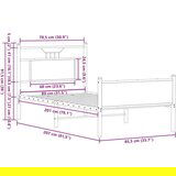 vidaXL Okvir kreveta bez madraca smeđa boja hrasta 80x200 cm drveni | shoptok.hr