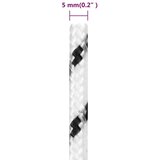 Pleteni brodski konop bijeli 5 mm x 250 m poliesterski | shoptok.hr