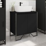 Ormarić za umivaonik crni 60x35x60 cm konstruirano drvo | shoptok.hr